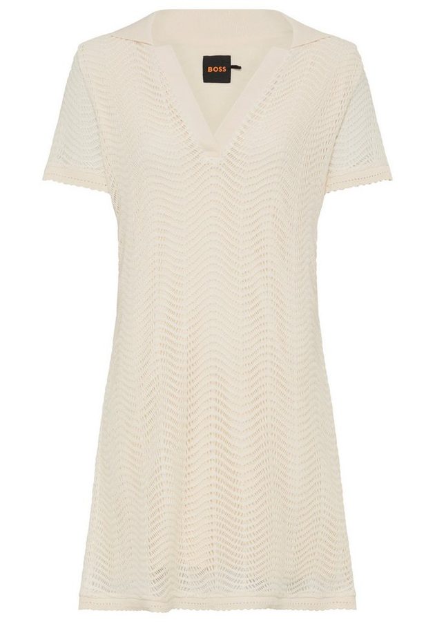BOSS ORANGE Polokleid Eloa Premium Damenmode Häkelkleid in kniefreier Länge von Boss Orange