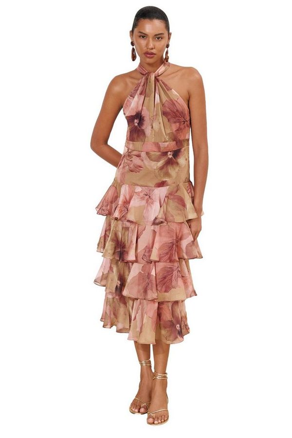 LIPSY Midikleid Lipsy Bedrucktes Midikleid mit Neckholder (1-tlg) von Lipsy
