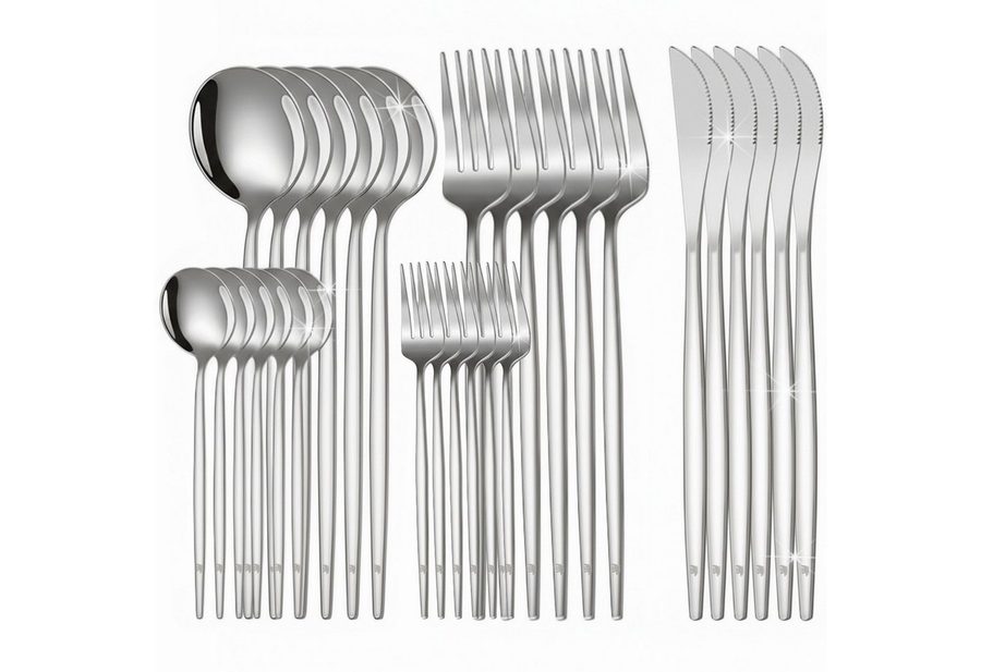 Roxlin Besteck-Set Roxlin Besteckset 30-tlg Standard Design, Gold/Schwarz/Rosa/Silber, 6 Personen, Edelstahl von Roxlin