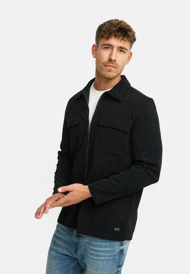 INDICODE Langarmhemd Herren INNemoto Zip Herrenhemd Langarm Leichtes Zip-Hemd mit Brusttaschen von INDICODE