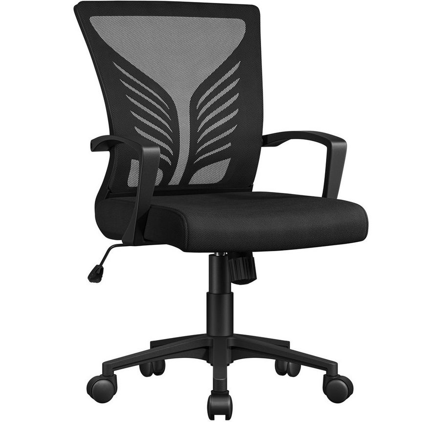 Yaheetech Bürostuhl Höhenverstellbarer Drehstuhl (1 St), Schreibtischstuhl mit Schaukelfunktion für Arbeitszimmer/Büro von Yaheetech