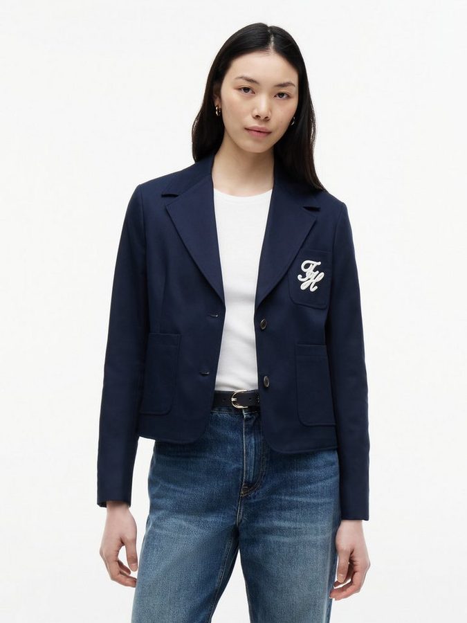 Tommy Hilfiger Kurzblazer CHINO DRESSING COTTON BLAZER aus reiner Baumwolle, mit Reverskragen von Tommy Hilfiger