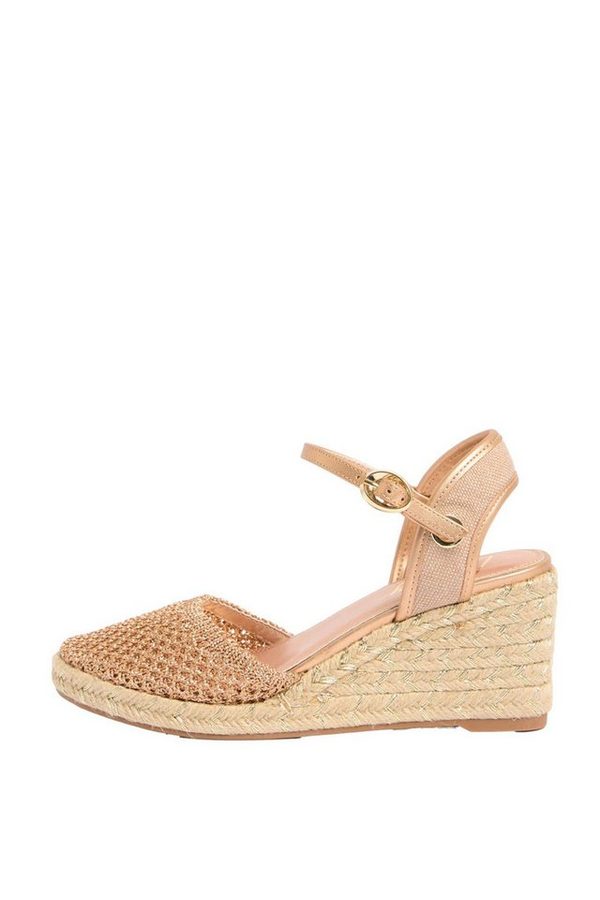 LIPSY Lipsy Espadrilles mit Blumenspitze und Keilabsatz Keilsandalette von Lipsy