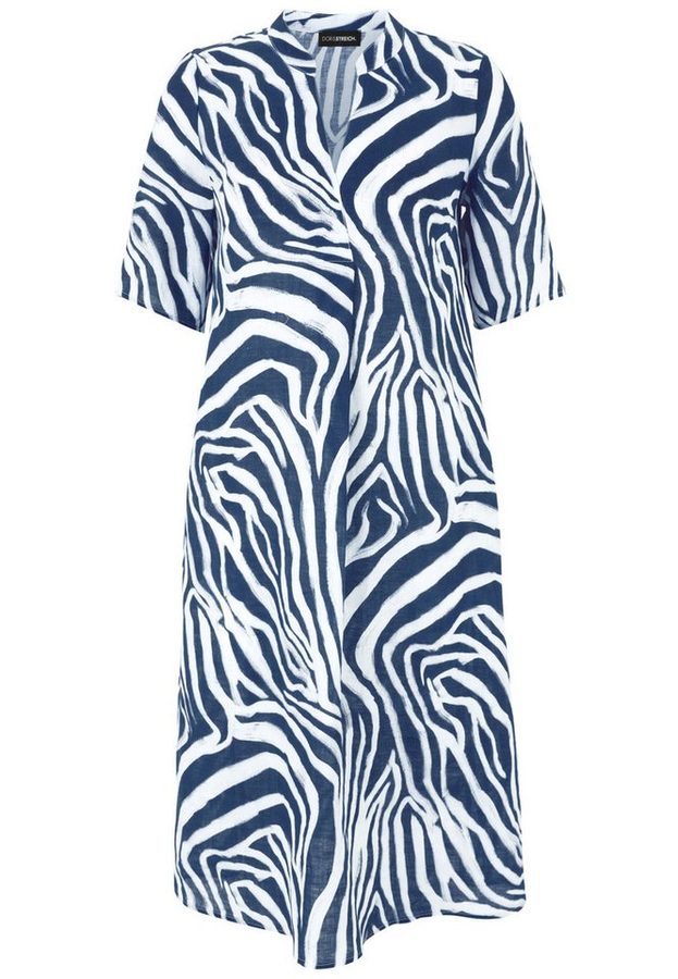 Doris Streich Sommerkleid aus Leinen mit Grafik-Print von Doris Streich