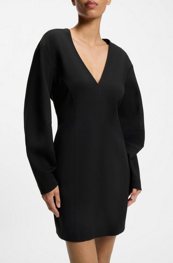 BOSS ORANGE Cocktailkleid Dalerina Premium Damenmode aus Punto-Milano-Stoff, V-Ausschnitt von Boss Orange