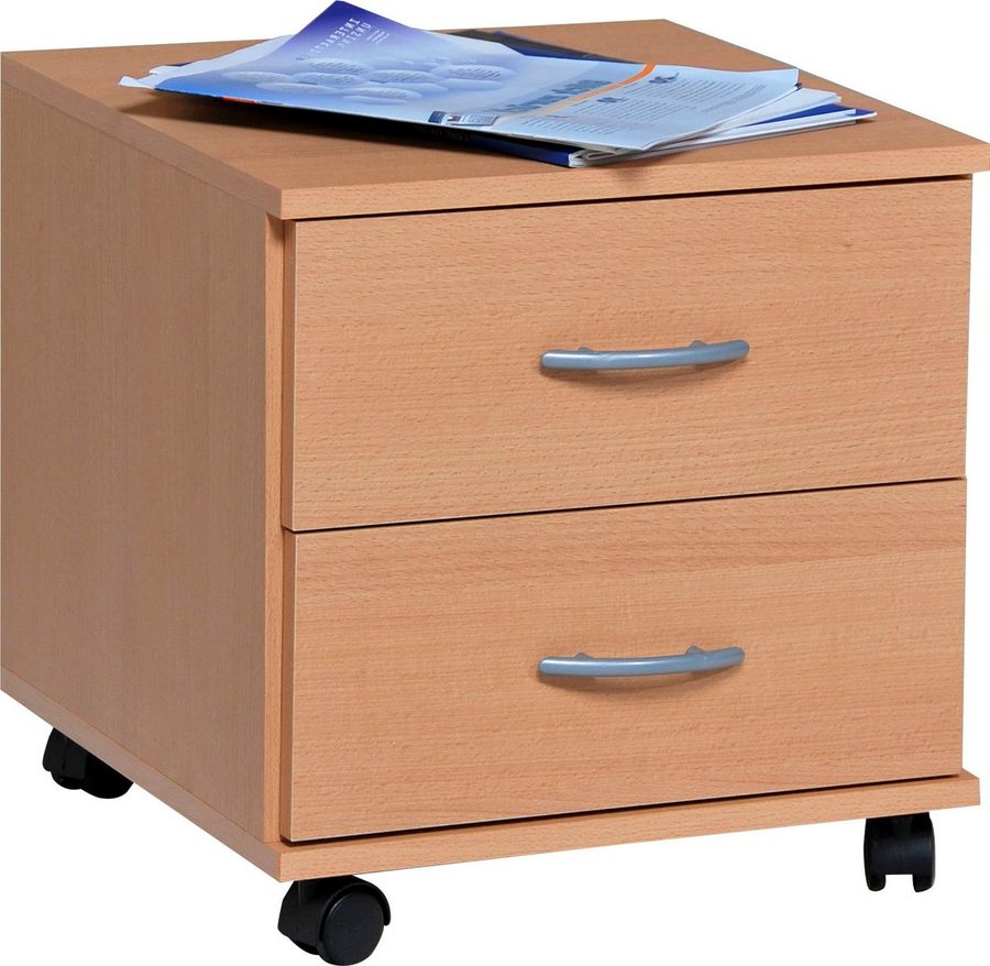 VOGL Möbelfabrik Rollcontainer Barrie, Bürocontainer, Nachtschrank, (1 St), Ausführungen mit/ohne Schubladen, Höhe 41 cm, Made in Germany von VOGL Möbelfabrik