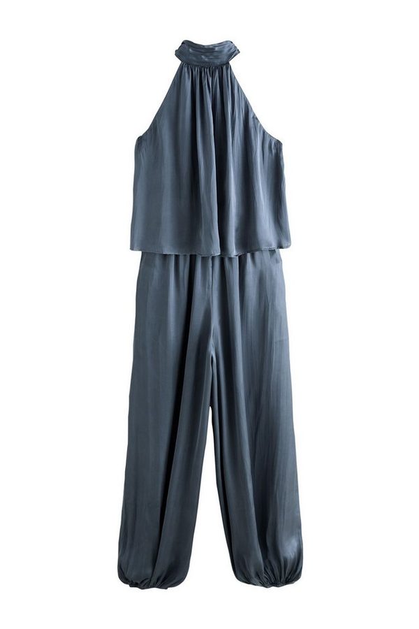 Next Jumpsuit Jumpsuit aus Satin mit Neckholder und Ballon-Bein (1-tlg) von Next
