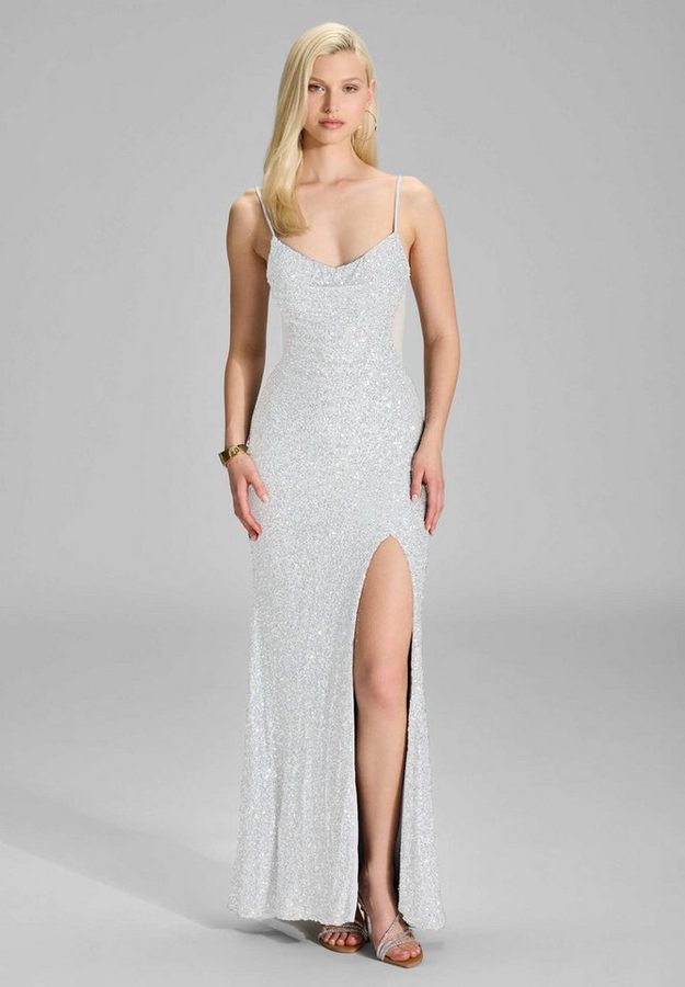 Hey Kyla Abendkleid - Slipdress mit transparenter Rückenpartie Figurbetonte Passform von Hey Kyla