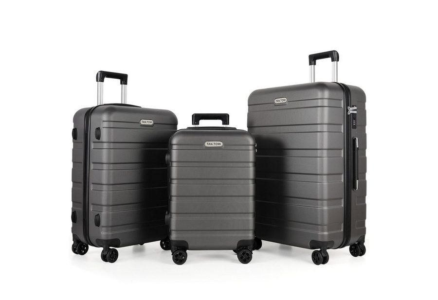 TANTOMI Handgepäckkoffer S/M/L/Set Koffer Hartschale Leicht Reisekoffer ABS Geräumig Haltbar, Trolley Handgepäck Große Kapazität von TANTOMI