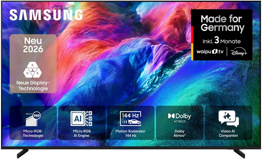Samsung GMR55R85HAU LCD-LED Fernseher (138 cm/55 Zoll, 4K Ultra HD, Smart-TV, Micro RGB, 100% BT.2020 Farbraum, Motion Xcelerator 144Hz, Dolby Atmos) von Samsung
