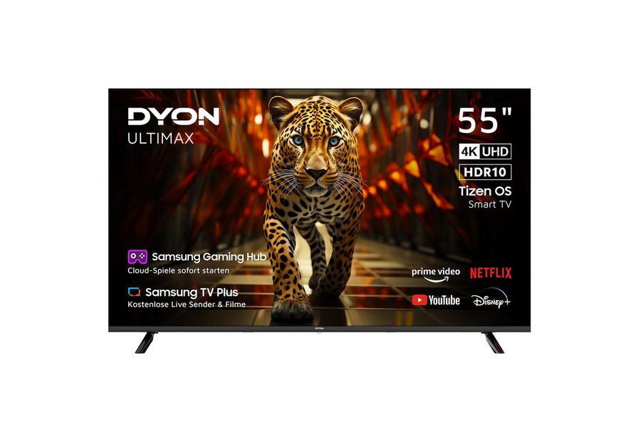 Dyon Ultimax 55U-TI LED-Fernseher (139 cm/55 Zoll, 4K UHD, Smart-TV, 55", 4K UHD, Smart-TV mit Hub, Gaming, Triple Tuner, CI) von Dyon