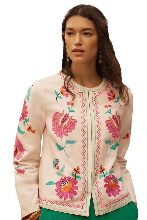 Love & Roses Kurzjacke Love & Roses kurze Jacke mit Stickerei, Regular (1-St) von Love & Roses