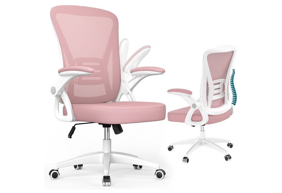 ZAISZE Bürostuhl Bürostuhl – Ergonomischer Sitz – Sessel mit 90° klappbarer Armlehne (Platz sparen), Lordosenstütze – höhenverstellbar von ZAISZE