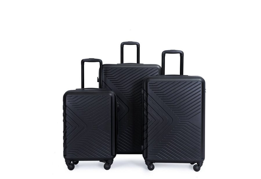 Travelhouse Trolleyset Bali, 4 Rollen, (Komplett Set, 3 tlg., 3-er Koffer Set), Inneinader stapelbar. Standfüße mit Hängefunktion M&L. von Travelhouse