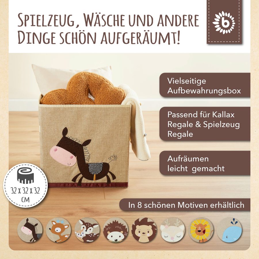 Bieco Aufbewahrungsbox Kinder Kallax Esel von Bieco