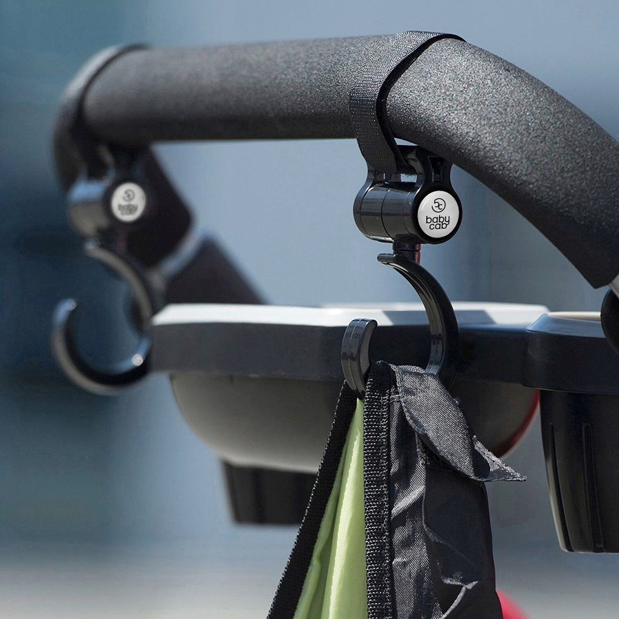 Babycab Drehbare Befestigungshaken für Kinderwagen & Buggy schwarz von babycab