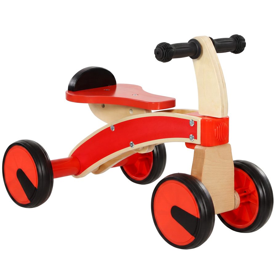 AIYAPLAY Rutschauto Kinder, Holz Rutschfahrzeug mit EVA-Rädern, höher Rückenlehne, Bobby Car Kinderfahrzeug Laufauto für Jungen und Mädchen Kinder von 2–3 Jahre, Rot   Aosom von AIYAPLAY