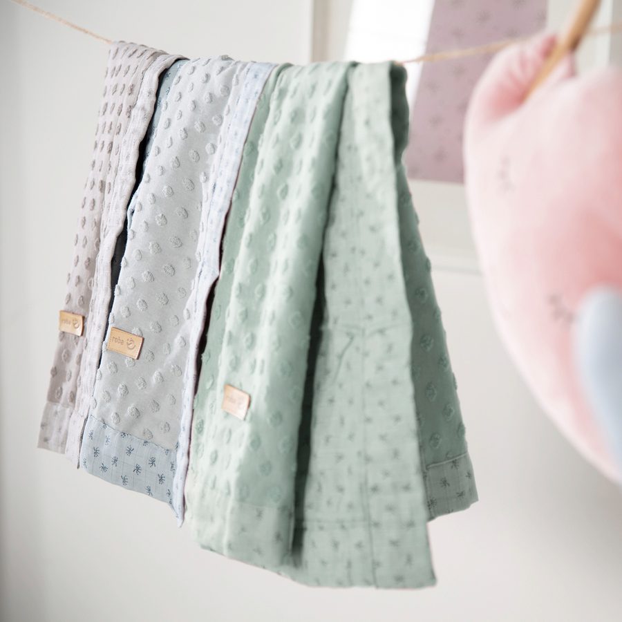 Roba Babydecke Lil Planet frosty green von roba