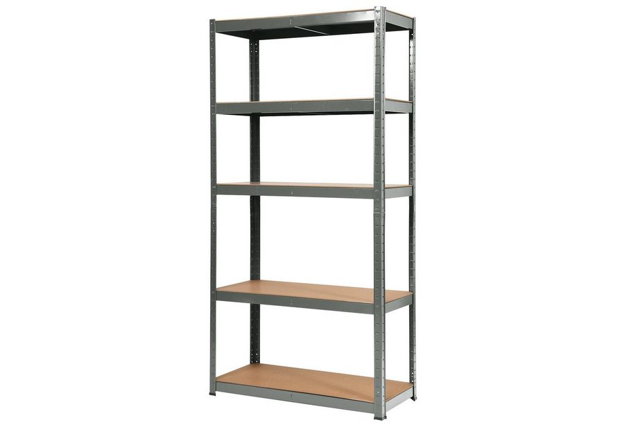 COSTWAY Schwerlastregal, 5 Ebenen, bis 175kg pro Ebenen 180x90x40cm Grau von COSTWAY