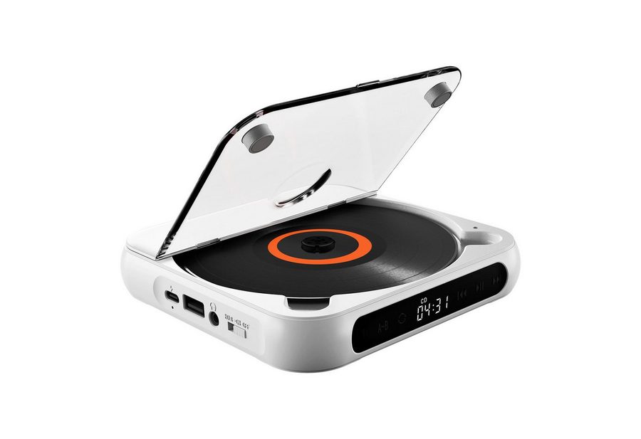 Vornix Tragbarer CD-Player mit Bluetooth 5.3,mit externem Verstärker,CD-Musik CD-Player (Bluetooth, Staubschutz,Kopfhörerbuchse für Geschenk,Zuhause) von Vornix