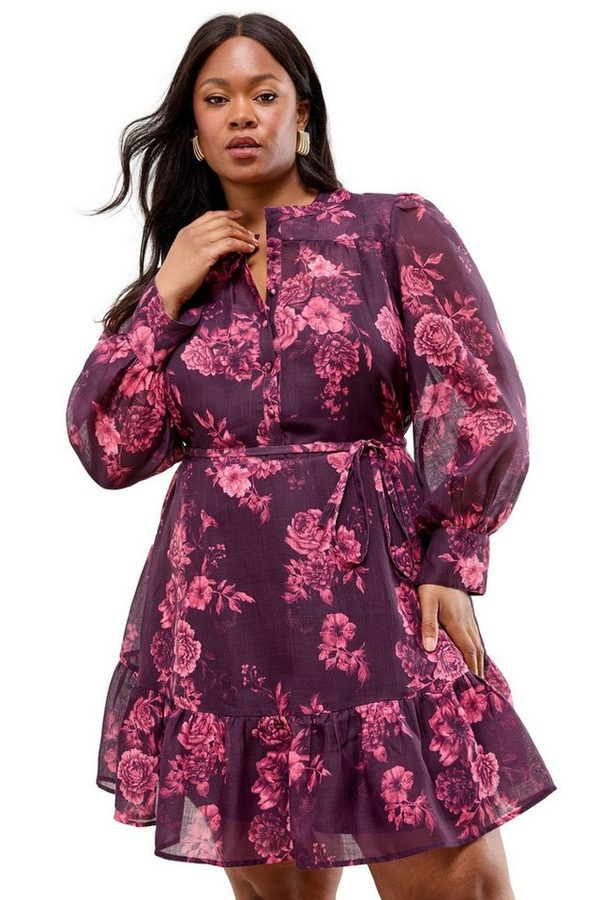 LIPSY Minikleid Lipsy Gewebtes Mini-Hemdkleid, Curve (1-tlg) von Lipsy