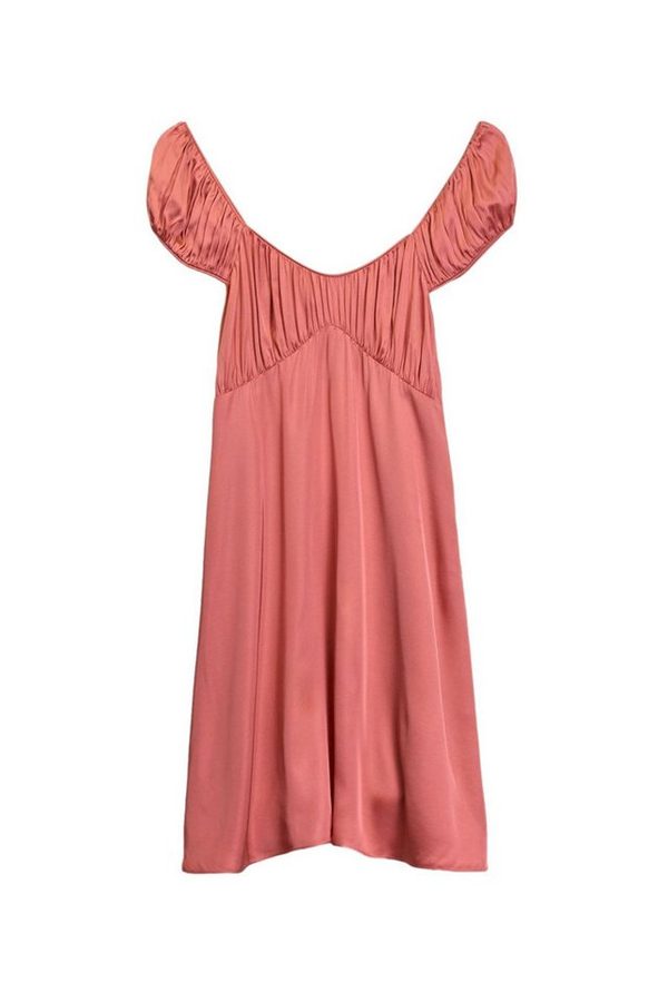Bhoem Satinkleid Satin-Minikleid mit geraffter Brustpartie (1-tlg) von Bhoem