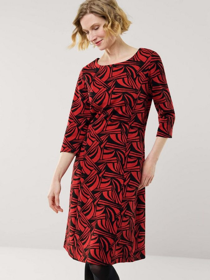Walbusch Jerseykleid Damen Softjersey-Jacquardkleid Rundhals von Walbusch