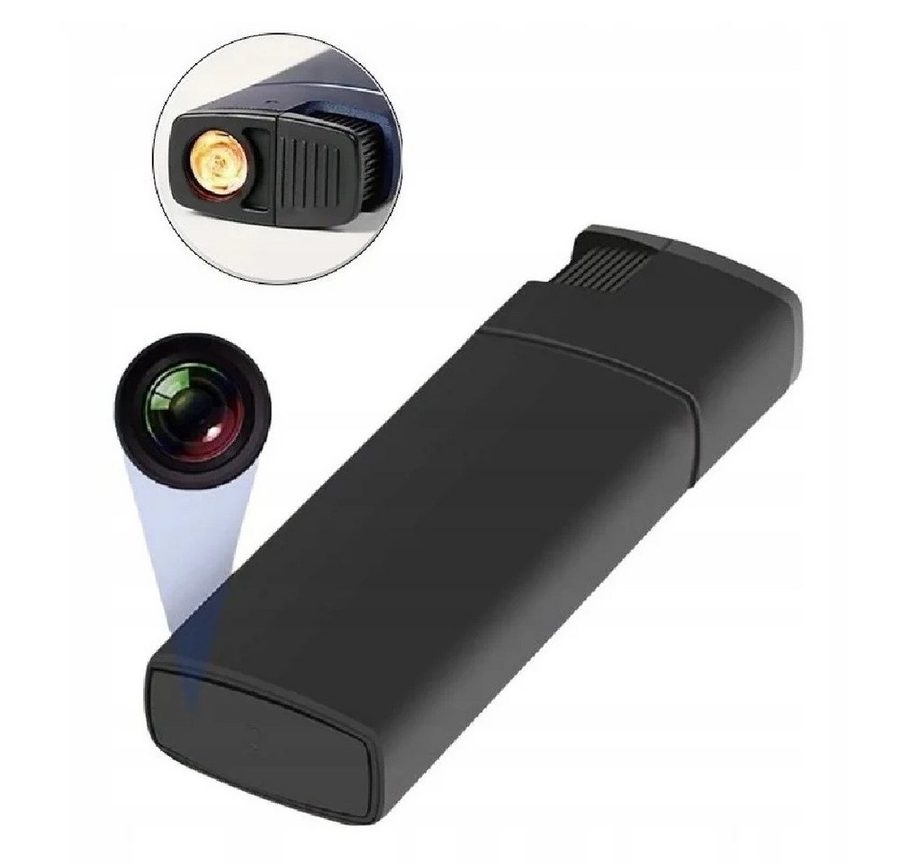 SpionProfi Überwachungskamera 32GB Mini Kamera FULL HD Usb Feuerzeug Video Ton Aufnahme Überwachung (Innenbereich, Außenbereich, 1-tlg., 32GB Feuerzeug versteckte Kamera Spycam Spion Haus Mini Cam) von SpionProfi