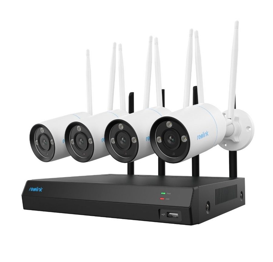Reolink Überwachungskamera 4K WLAN System (Innenbereich, Außenbereich, 2,4/5 GHz WLAN,8MP Ultra HD,Smartekennung,12-Kanal NVR mit 2TB HDD) von Reolink