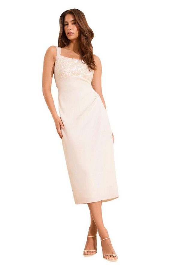 LIPSY Midikleid Lipsy Midikleid mit Paillettenmieder, Regular (1-tlg) von Lipsy