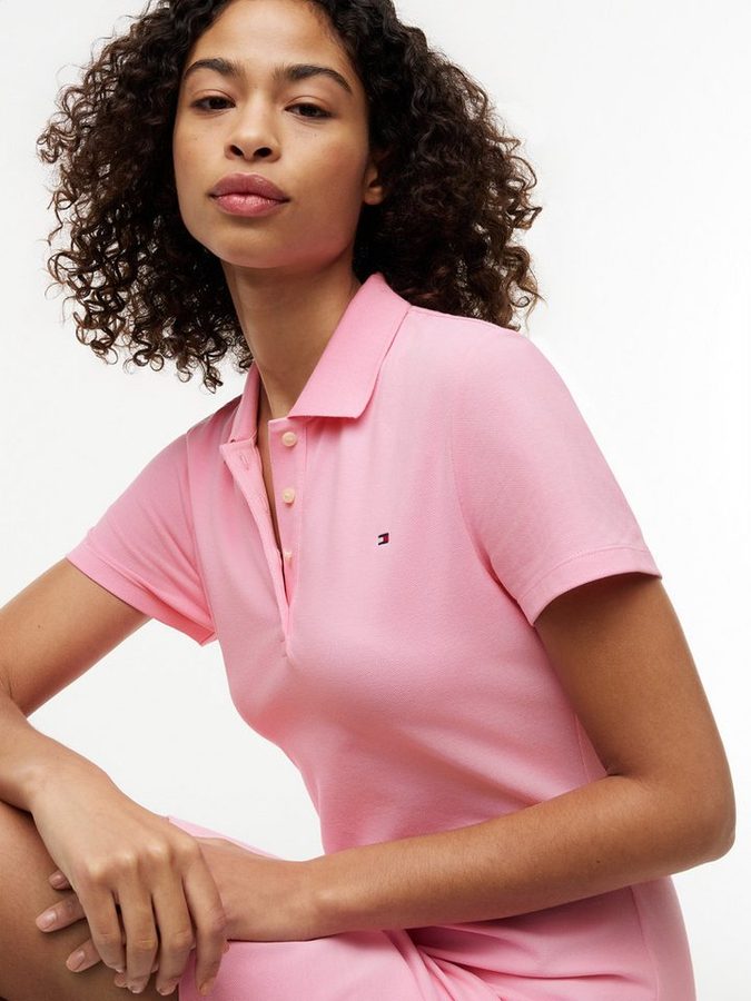Tommy Hilfiger Polokleid SLIM PIQUE POLO DRESS SS Baumwollmischung, slim fit von Tommy Hilfiger