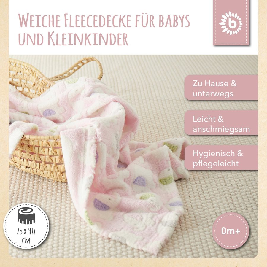 Bieco Babydecke Mädchen Elefanten von Bieco