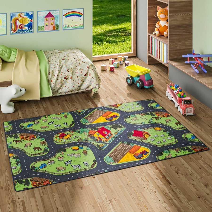 Snapstyle Kinder Spiel Teppich Bauernhof von Snapstyle