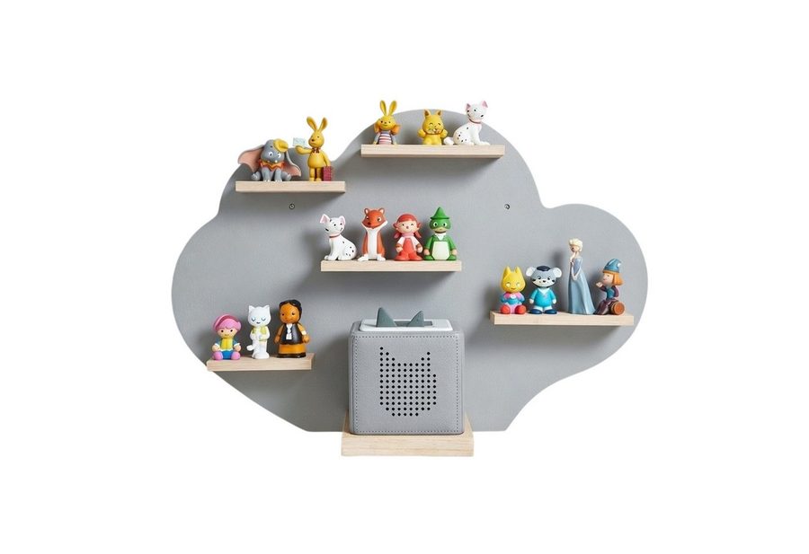 relaxdays Kinderregal Toniebox Regal Wolke, 1-tlg., grau von RELAXDAYS