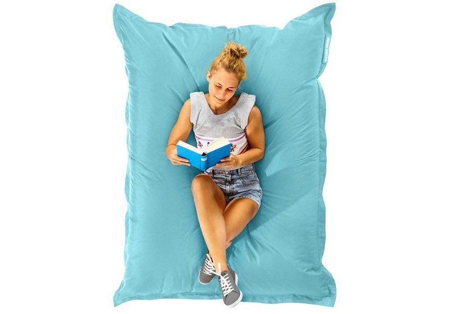 Green Bean Sitzsack XXL Outdoor Sitzsack Square 140x180cm (XXL Riesensitzsack 140x180cm 380 Liter Kinder & Erwachsene Bean Bag EPS Perlen Füllung, Groß Draußen Outdoor Liegekissen), Waschbar Wetterfest Lounge Sitzkissen Bodenkissen von Green Bean