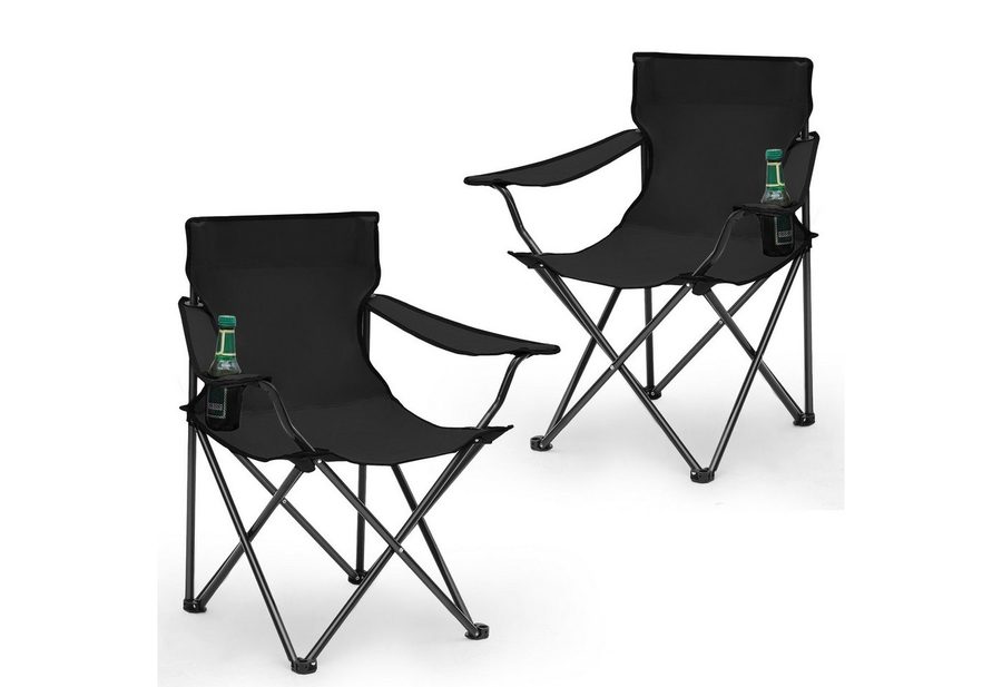 SUNULA Campingstuhl Faltbar Anglerstuhl Ultraleicht Faltstuhl Camping Klappstuhl (2 St), mit Getränkehalter, mit Tragetasche, bis max. 100 kg von SUNULA