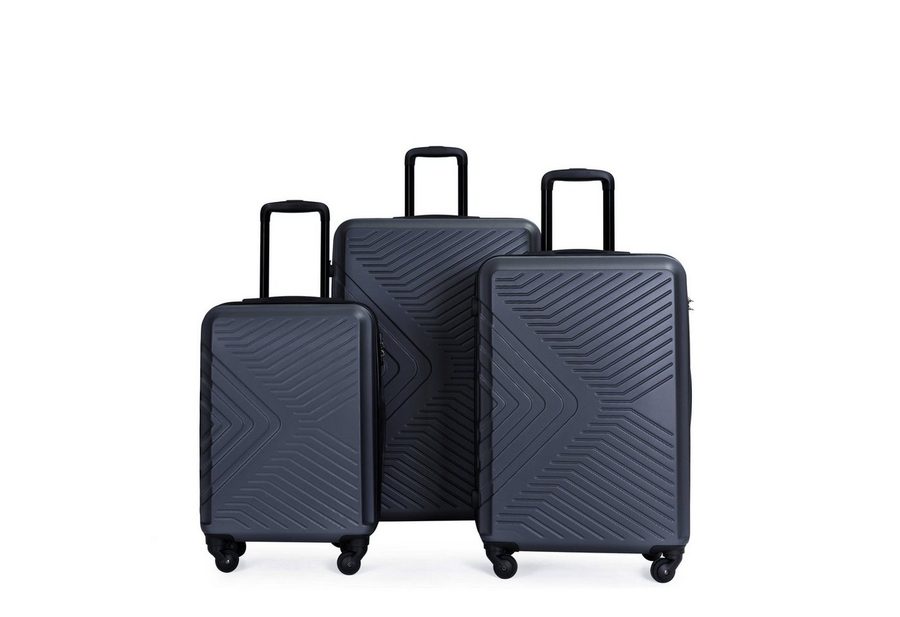 Travelhouse Trolleyset Bali, 4 Rollen, (Komplett Set, 3 tlg., 3-er Koffer Set), Inneinader stapelbar. Standfüße mit Hängefunktion M&L. von Travelhouse