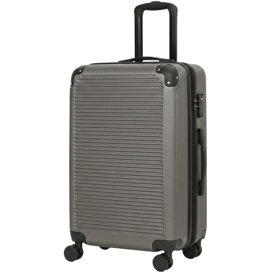 HOMCOM Hartschalenkoffer 66 cm, erweiterbar, ABS, mit 4 Spinner-Rollen, oberem und seitlichem Griff, TSA-Schloss, Schutzecken, Dunkelgrau   Aosom von HOMCOM
