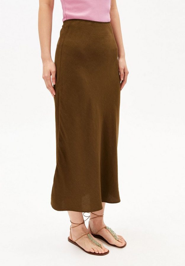 Armedangels Jerseyrock LENOVAA Webrock aus Leinen-Mix (Regular Fit) Midi von ARMEDANGELS