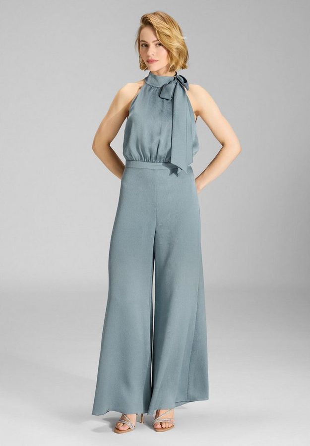 SWING Jumpsuit - Jumpsuit mit Schluppe aus Satin Oberteil in lockerer Passform von SWING