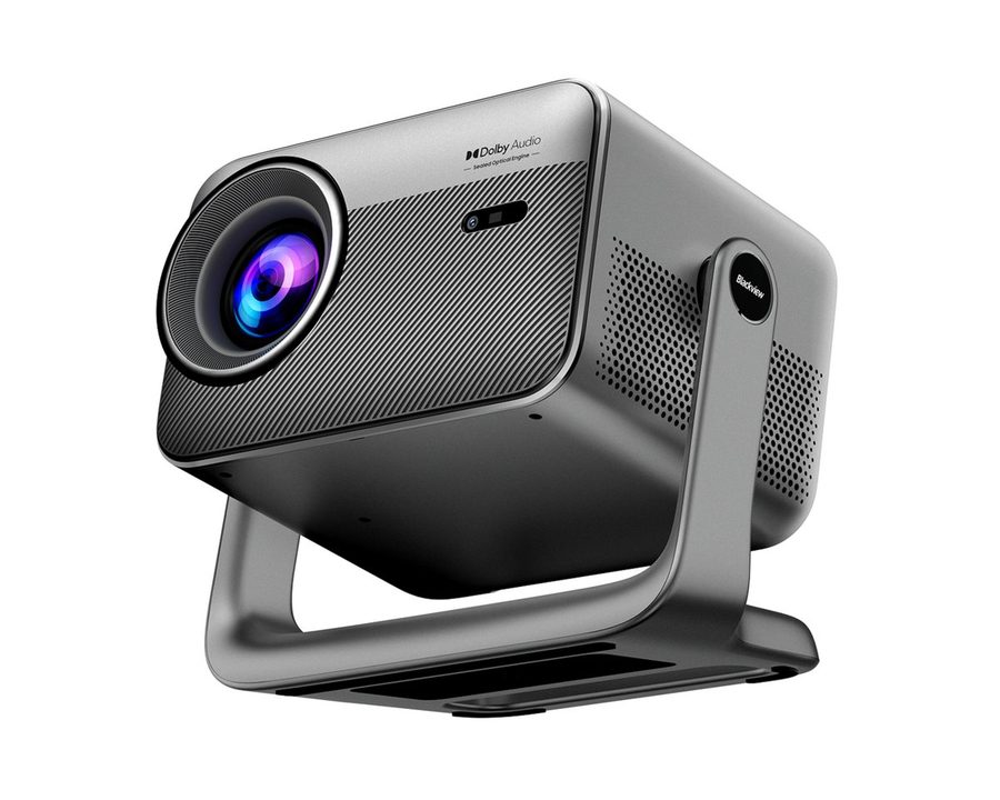 blackview PV1000 Max Beamer: Dolby Audio, Gaming-Modus, Geräuscharm, 4K/1080P Beamer (1500:1, 1920 x 1080 px, bis 150 Inches Screen/Sprachsteuerung/Kindersicherung/Autofocus) von blackview