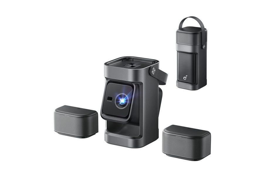 Anker Nebula P1 Beamer (400:1, 1920 x 1080 px, 650 ANSI Lumen, 2.0 Surround Sound, Dual-Arm Gimbal) von Anker
