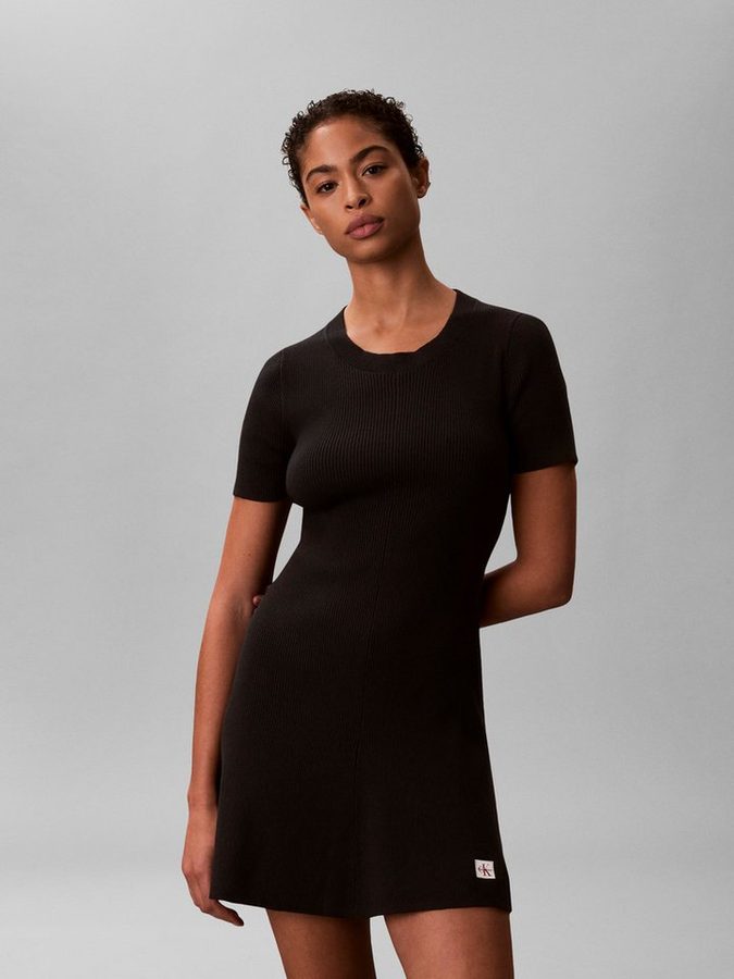 Calvin Klein Minikleid Figurbetonte Passform mit Rundhalsausschnitt von Calvin Klein