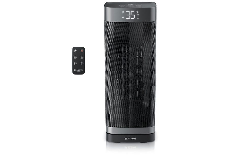 Brandson Heizlüfter Keramikheizlüfter 2000 W, Fernbedienung, Timer, 70° Oszillation, Turm, 2000 W, energiesparend, ECO-Modus, Lüftermodus, 10-35°C, Preisträger 2026 von Brandson