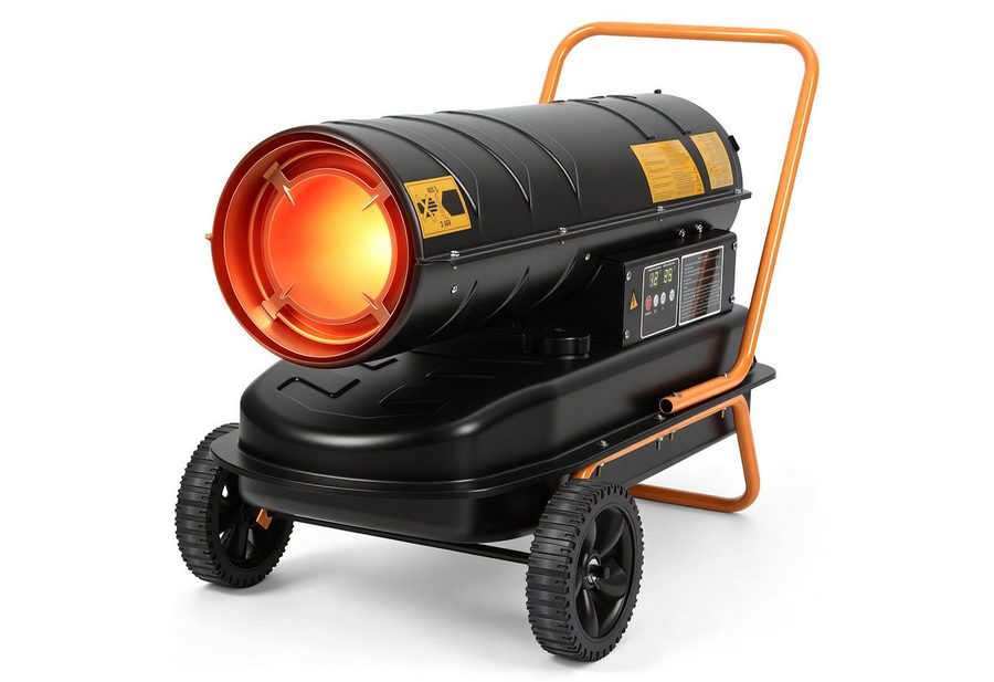 Clanmacy Heizlüfter Heizkanone Dieselheizgebläse 30kW Diesel Heißluftgenerator 38L Tank von Clanmacy