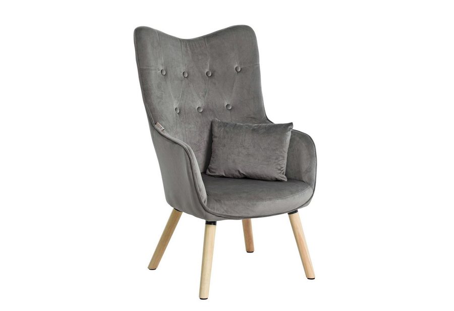 ESTEXO Sessel Fernsehsessel Relaxsessel mit Kissen Stoff Polsterstuhl Dunkelgrau S von ESTEXO