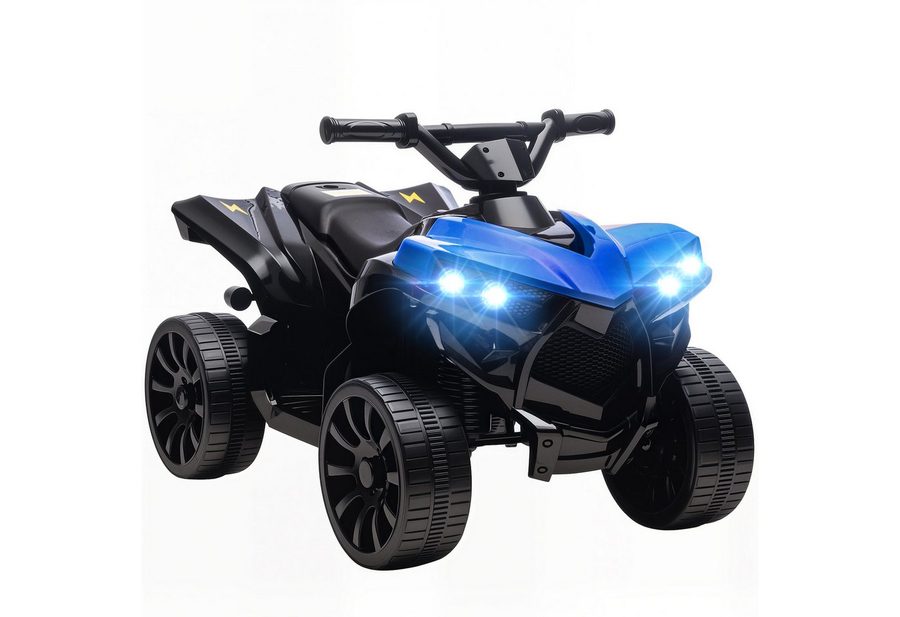 AIYAPLAY Elektro-Kinderquad Kinder Quad 6V mit Vorwärts-, Rückwärtsfunktion, Musik, Belastbarkeit 25 kg, (1-tlg), mit LED-Scheinwerfer, 4 Rädern, für 18-56 Monate Kinder, Blau von AIYAPLAY