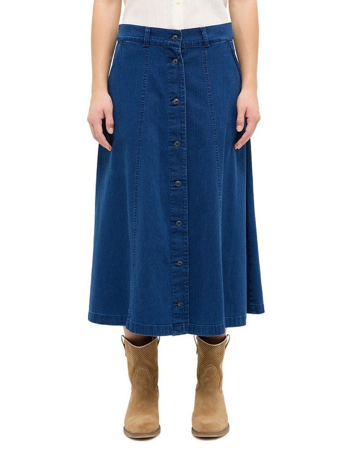 MUSTANG Maxirock Damen Style Ally Denim Skirt von mustang