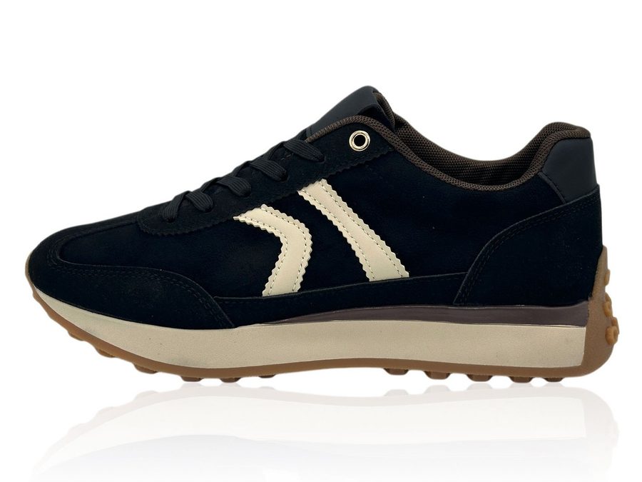 Nowaland Damen Sneaker Plateau-Sneaker mit Kontraststreifen und Profilsohle Sneaker Retro-Design mit Kontraststreifen und komfortabler Plateausohle von Nowaland