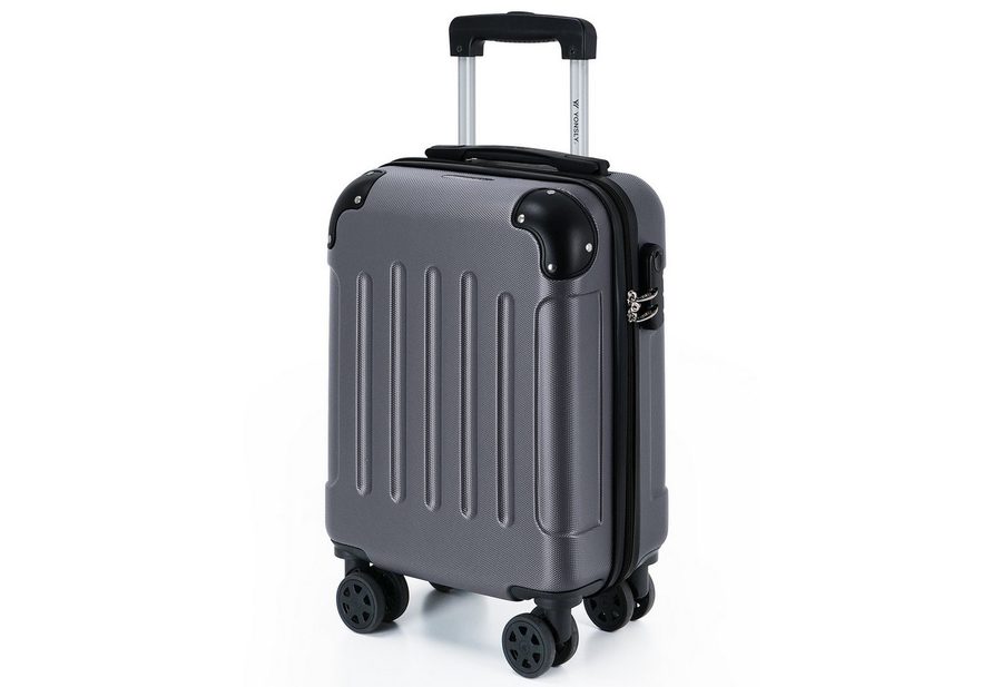 YONSLY Hartschalen-Trolley Hartschalen-Reisekoffer Trolley Rollkoffer in S/M/L/XL Größen, 4 Rollen, mit 360°-Lenkrollen, Zahlenschloss und mehrstufigem Teleskopgriff von YONSLY